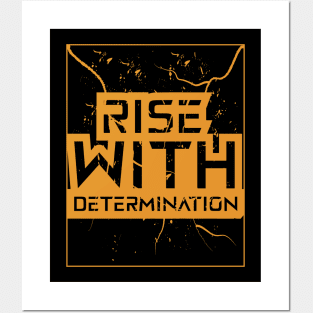 Rise With Determination Motivation Posters and Art